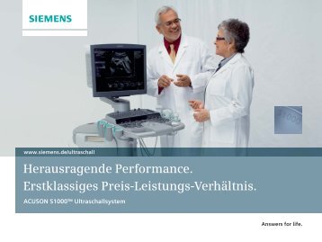 Broschüre Siemens ACUSON S1000 - CAmed Medical Systems ...