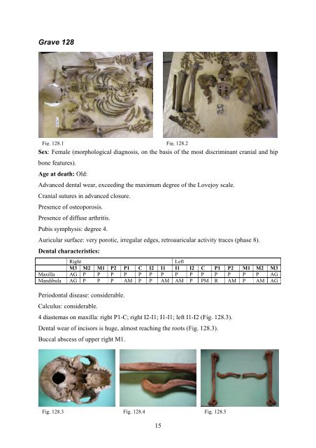 Anthropological description of skeletons from graves no. 123, 124 ...