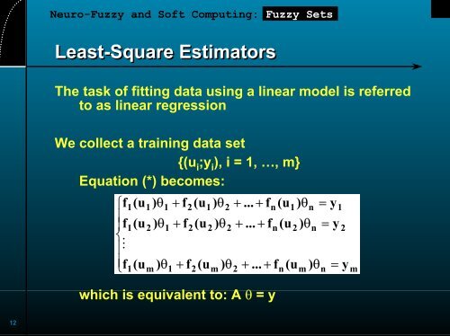 Slides for Fuzzy Sets, Ch. 2 of Neuro-Fuzzy and Soft Computing