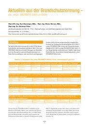 Aktuelles aus der Brandschutznormung – - Brandschutzjahrbuch