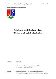 Gefahren- und Risikoanalyse Gefahrenabwehrbedarfsplan