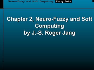 Neuro-Fuzzy and Soft Computing: Fuzzy Sets