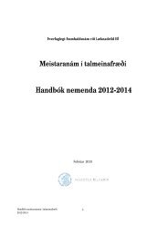 HandbÃ³k nemenda 2012-2014 - HÃ¡skÃ³li Ãslands