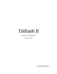 TÃ¶lfrÃ¦Ã°i II - SvÃ¶r viÃ° dÃ¦mahefti - HÃ¡skÃ³li Ãslands