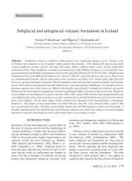 Subglacial and intraglacial volcanic formations in Iceland