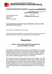 Resolution gegen die Mottgers-Spange (PDF) - Stadt Aschaffenburg