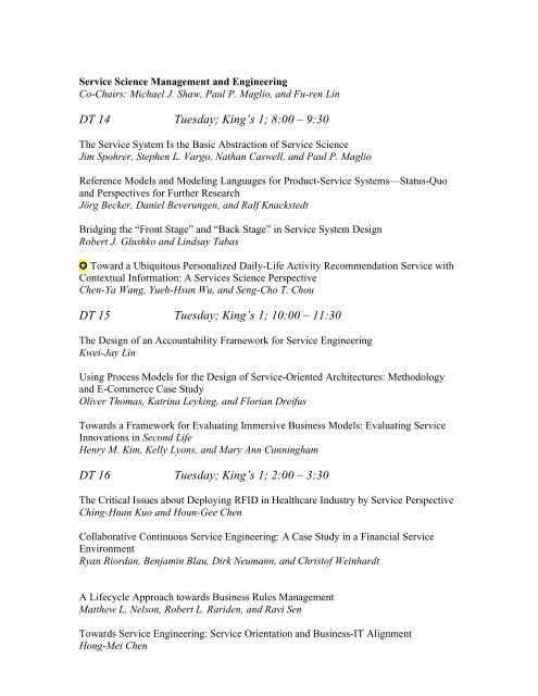 Program for HICSS â 41