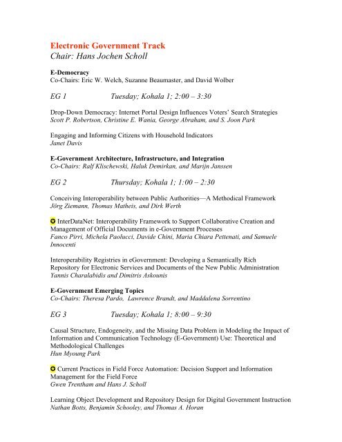 Program for HICSS â 41