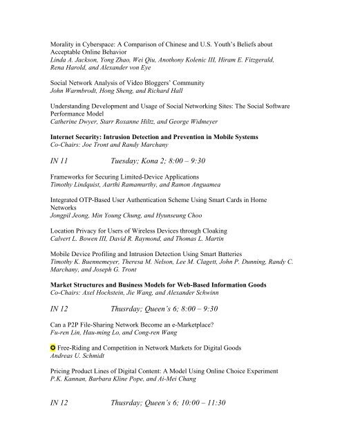 Program for HICSS â 41