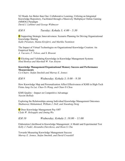 Program for HICSS â 41