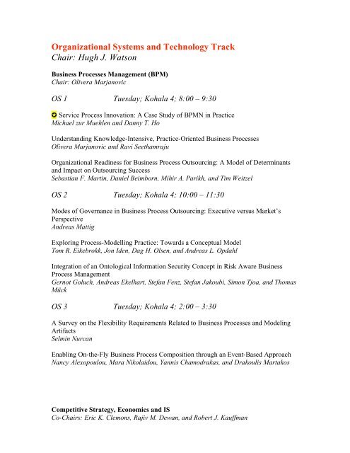 Program for HICSS â 41