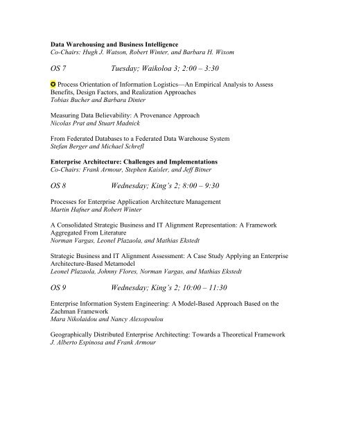 Program for HICSS â 41