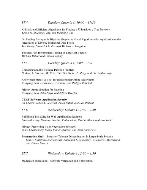 Program for HICSS â 41