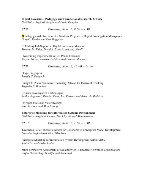 Program for HICSS â 41