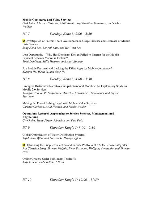 Program for HICSS â 41