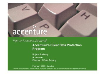 Accenture Client Data Protection Program February 09
