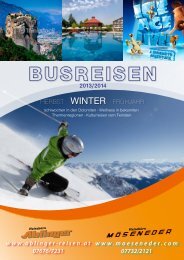 Programm Busreisen 2014 - Reisebüro Möseneder