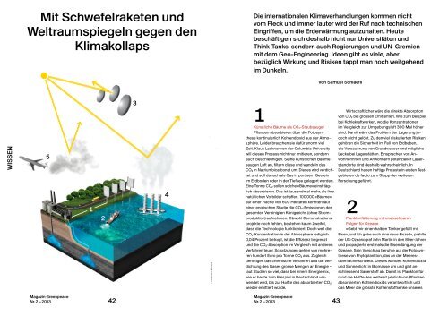 Mit Schwefelraketen und Weltraumspiegeln gegen ... - Greenpeace