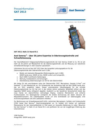 PR GAT 2013 - Axel Semrau GmbH & Co KG