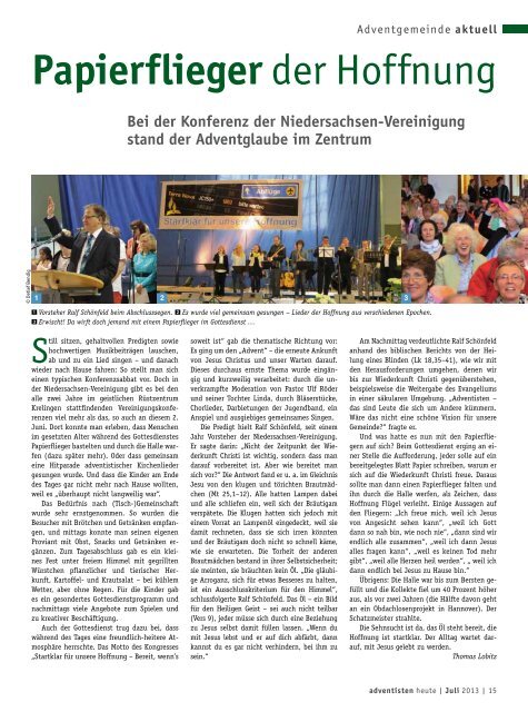adventisten heute | Juli 2013 - Advent-Verlag Lüneburg