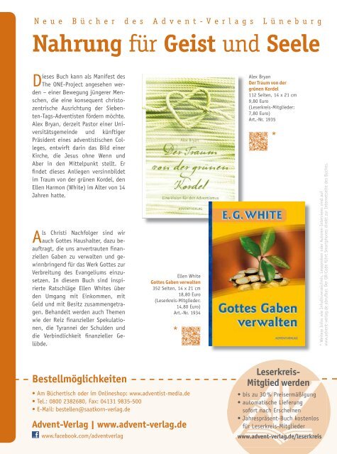 adventisten heute | Juli 2013 - Advent-Verlag Lüneburg