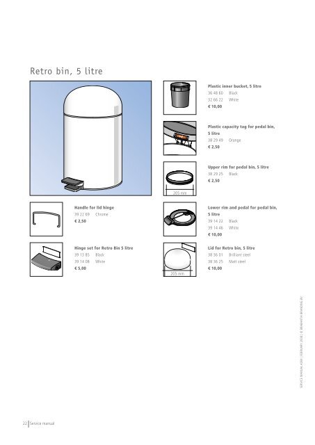 Service Manual February 2008 - Brabantia