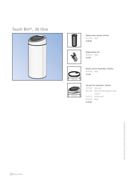 Service Manual February 2008 - Brabantia