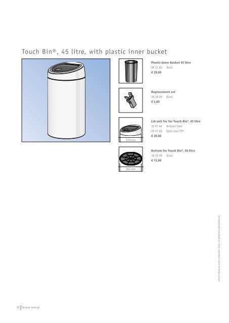 Service Manual February 2008 - Brabantia