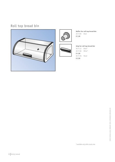 Service Manual February 2008 - Brabantia