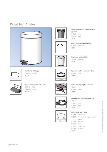 Service Manual February 2008 - Brabantia