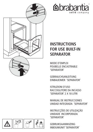 INSTRUCTIONS FOR USE BUILT-IN SEPARATOR - Brabantia