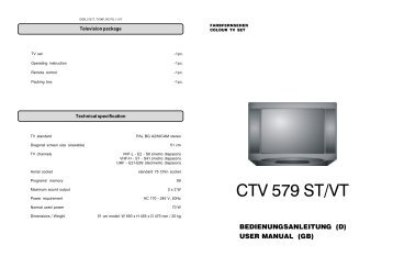 CTV 579 ST/VT - Clatronic