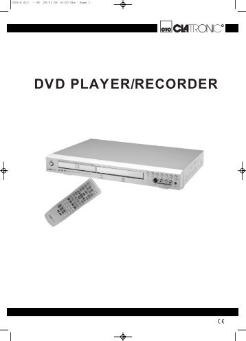 DVD PLAYER/RECORDER - Clatronic