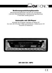 AR 638 CD / MP3 Bedienungsanleitung/Garantie ... - Clatronic