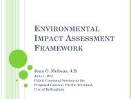 Environmental Impact Assessment Framework - City of Bellingham