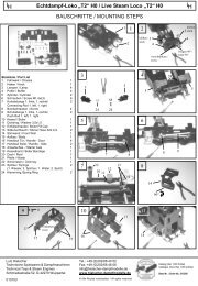 H0 / Live Steam Loco âT2â H0 BAUSCHRITTE / MOUNTING STEPS