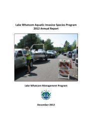 2012 Aquatic Invasive Species Report - City of Bellingham