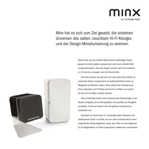 "Cambridge Audio Minx" (PDF) - HiFi im Hinterhof
