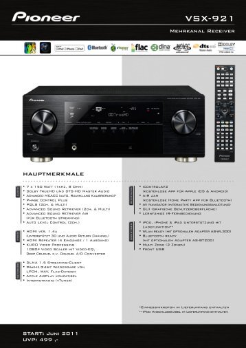 Datenblatt "Pioneer VSX-921" - HiFi im Hinterhof