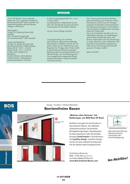 Nr. 3 / 2013 (PDF) - GGT Deutsche Gesellschaft für Gerontotechnik