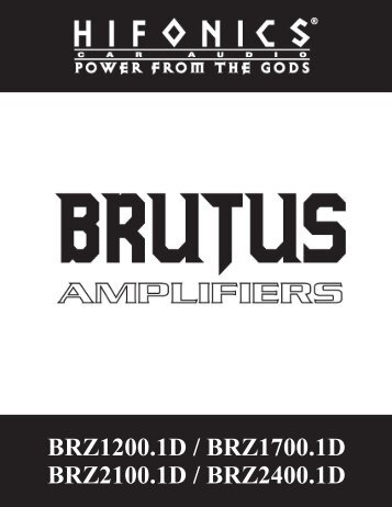 Brutus BRZ Amplifiers