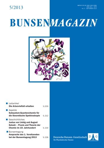 Magazin 05/2013 - Deutsche Bunsen-Gesellschaft für Physikalische ...