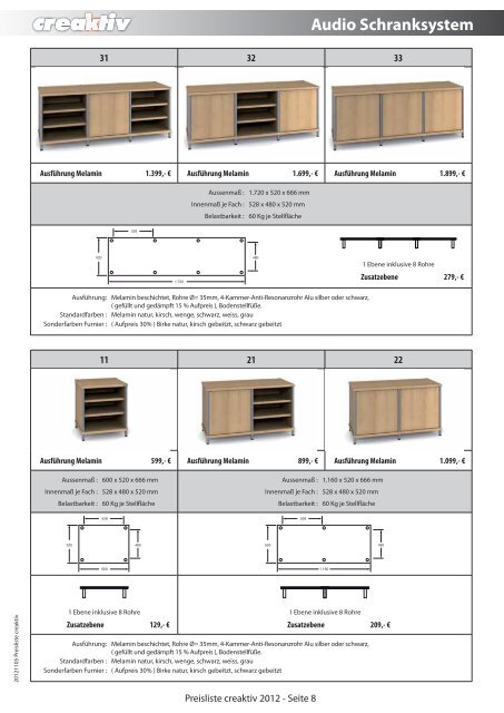 Preisliste - HIFI Studio Stenz