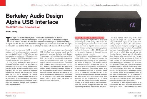 Berkeley Audio Design Alpha USB Interface