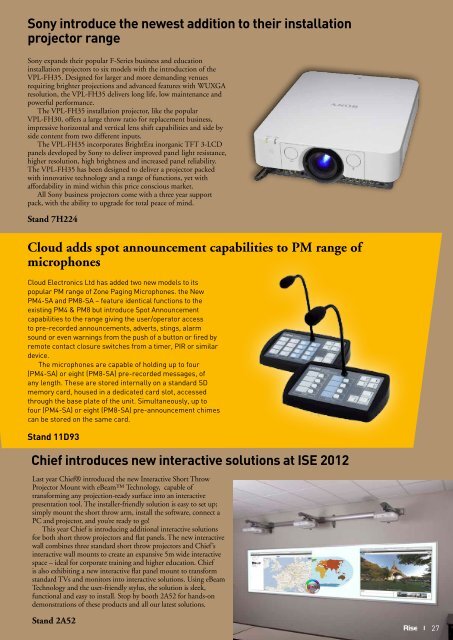 The Official Magazine of ISE 2012 - Amazon S3