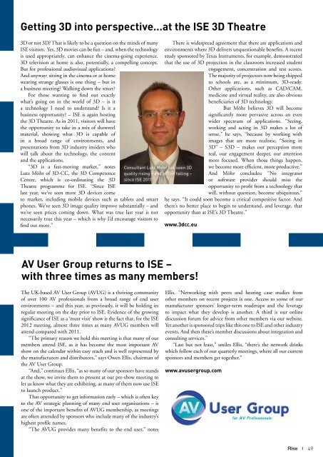 The Official Magazine of ISE 2012 - Amazon S3