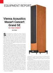 Vienna Acoustics Mozart Concert Grand SE EQUIPMENT REPORT