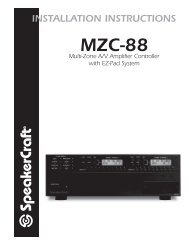 MZC-88 Manual - SpeakerCraft