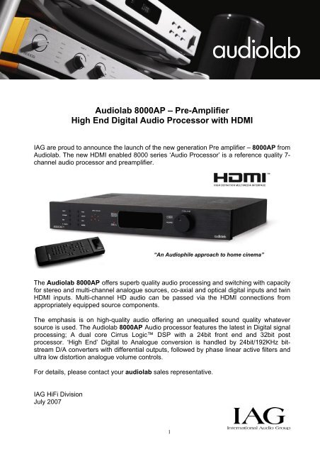 Audiolab 8000AP - Hifi Gear