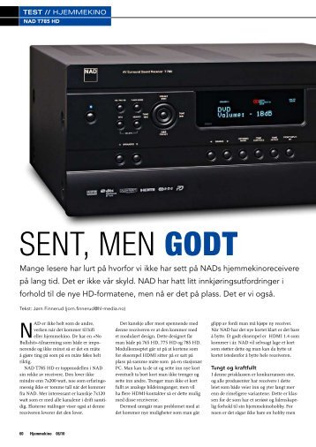 SENT, MEN GODT - Hi-Fi Klubben